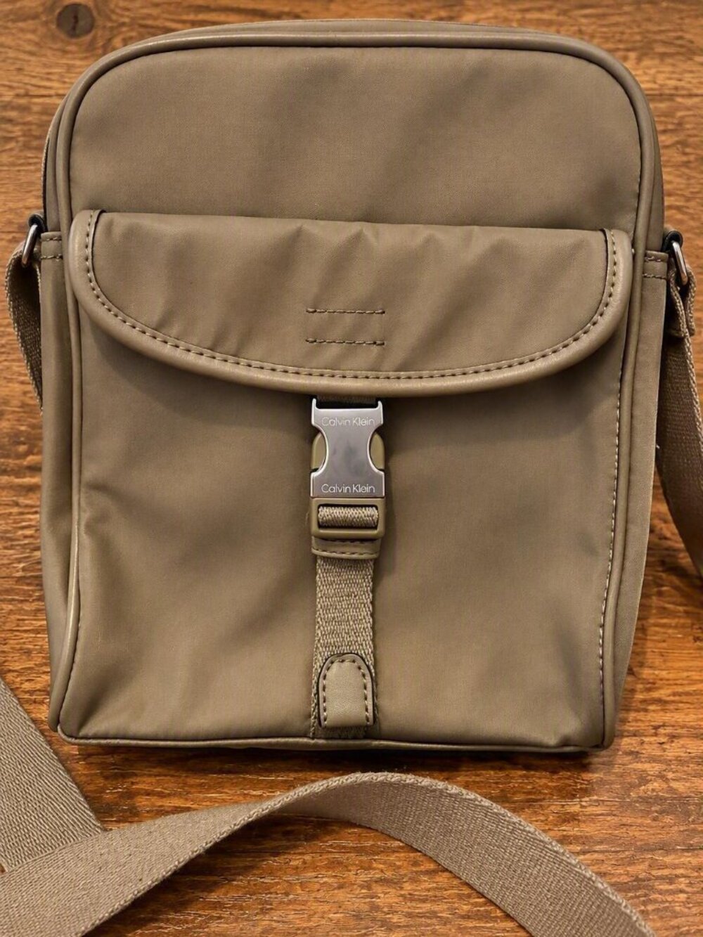 Calvin Klein Olive Crossbody Bag - Adjustable Strap